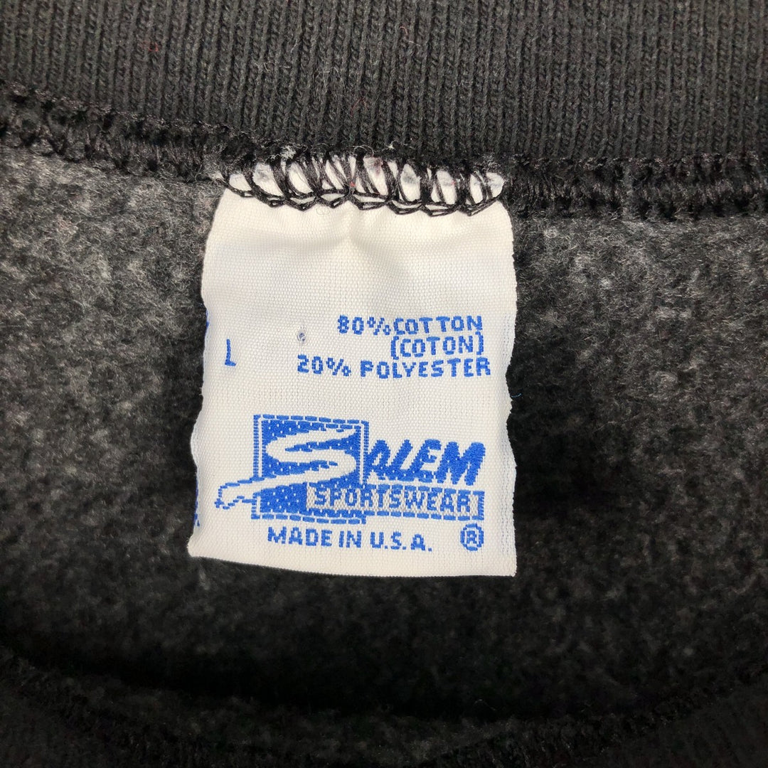 SALEMSPORTSWEAR PENN STATE Pennsylvania State University College Sweatshirt, Made in USA, Men's Size L cotton black type Vintage Second Hand