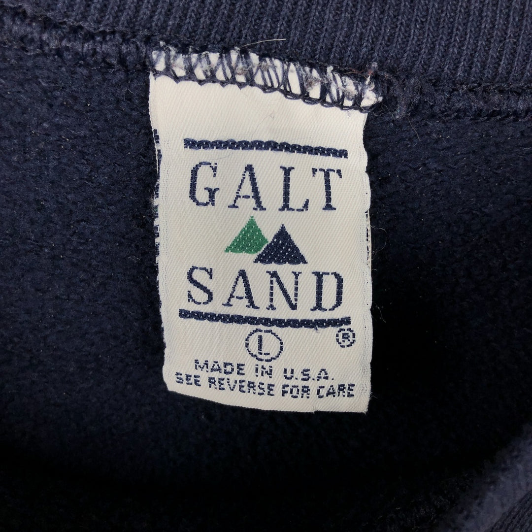 GALT SAND College Sweatshirt, Made in USA, Men's Size L cotton navy blue type Vintage Second Hand