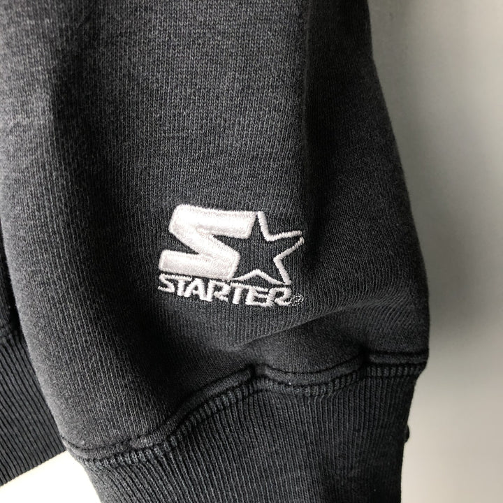 90'S Starter XXX Super Bowl NFL Pittsburgh Steelers Half-Button Hoodie, Men's Size XL cotton black type Vintage Second Hand