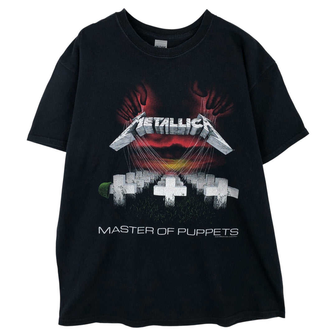 METALLICA Metallica Band T-shirt Band T Men's L size cotton black type Vintage Second Hand