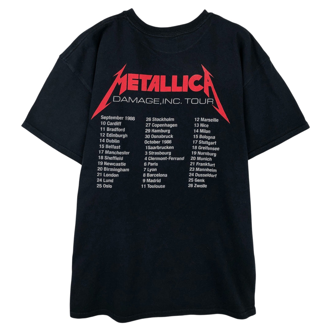 METALLICA Metallica Band T-shirt Band T Men's L size cotton black type Vintage Second Hand