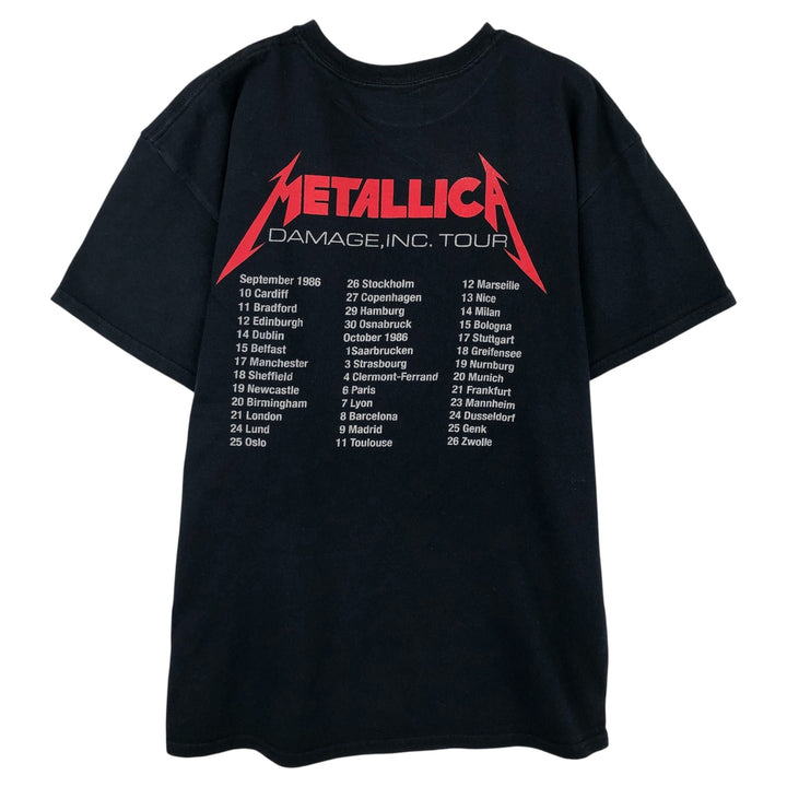 METALLICA Metallica Band T-shirt Band T Men's L size cotton black type Vintage Second Hand