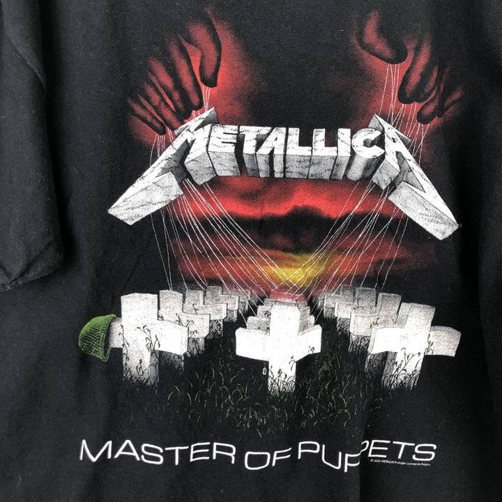 METALLICA Metallica Band T-shirt Band T Men's L size cotton black type Vintage Second Hand