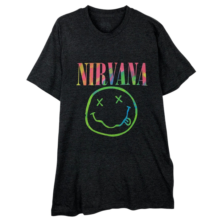 NIRVANA Nirvana Band T-shirt, Band T, Men's L size unclear Charcoal Vintage Second Hand