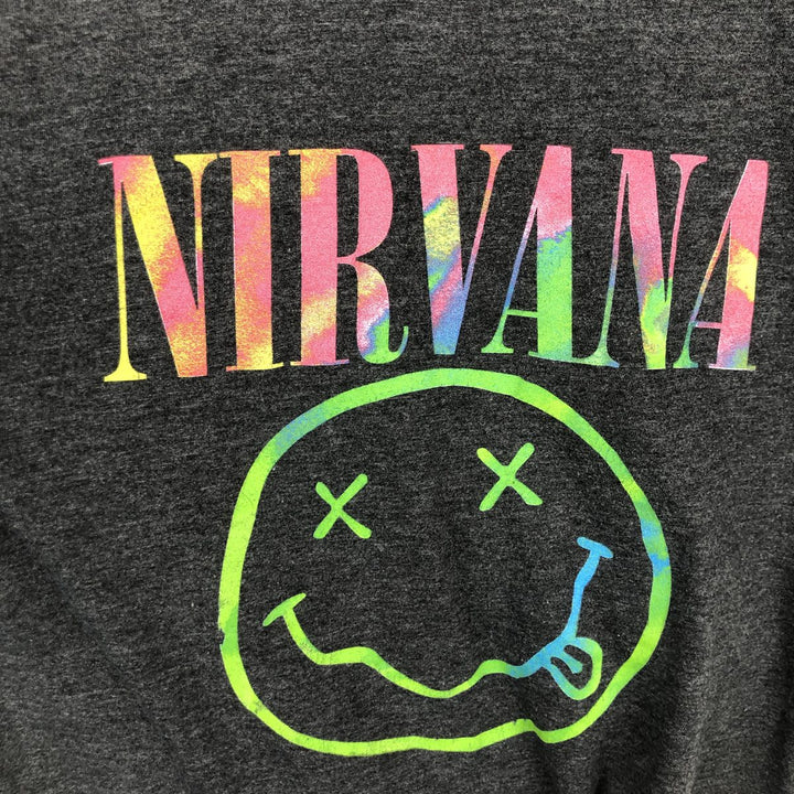 NIRVANA Nirvana Band T-shirt, Band T, Men's L size unclear Charcoal Vintage Second Hand