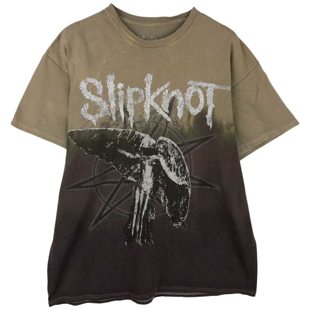 SLIPKNOT Slipknot Band T-shirt, Band T, Men's M size cotton Beige type Vintage Second Hand