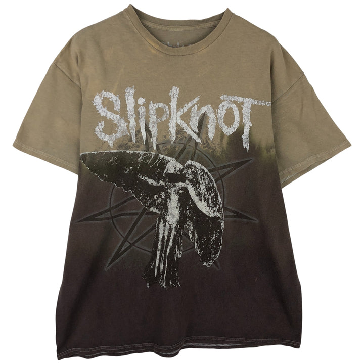 SLIPKNOT Slipknot Band T-shirt, Band T, Men's M size cotton Beige type Vintage Second Hand