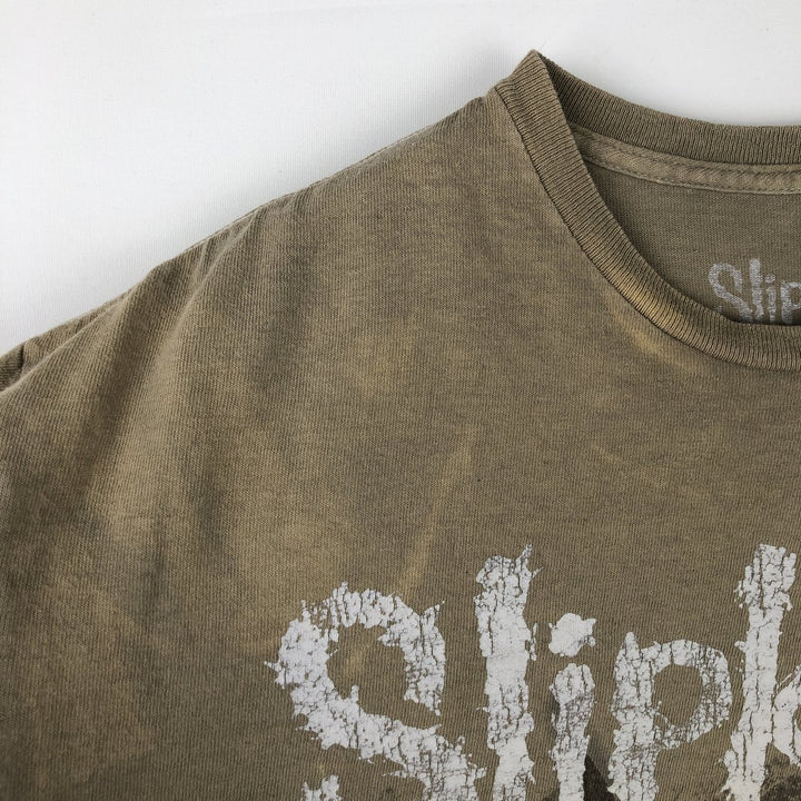 SLIPKNOT Slipknot Band T-shirt, Band T, Men's M size cotton Beige type Vintage Second Hand