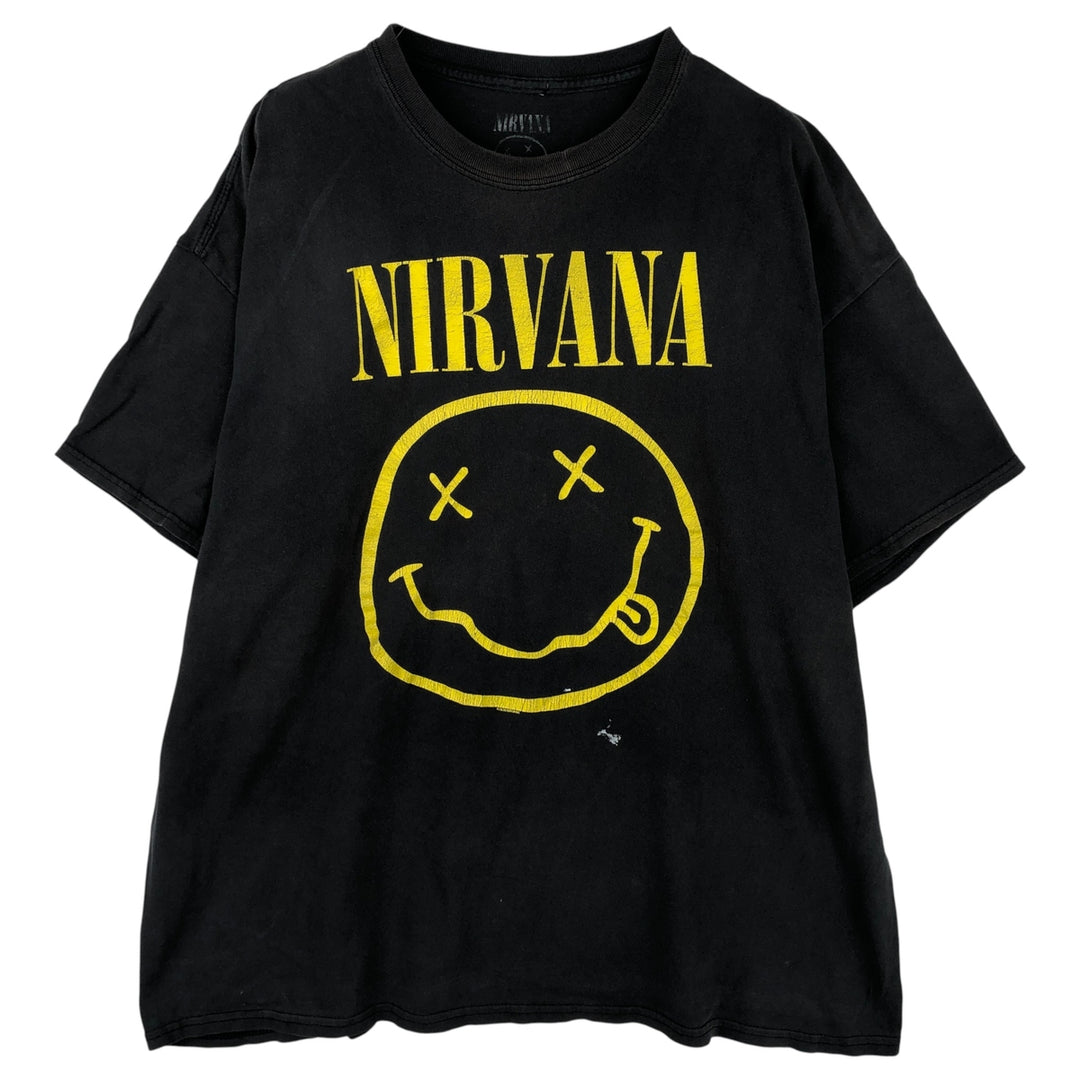 NIRVANA Nirvana Band T-shirt, Band T, Men's XXL cotton black type Vintage Second Hand