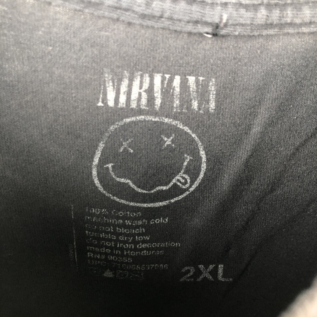NIRVANA Nirvana Band T-shirt, Band T, Men's XXL cotton black type Vintage Second Hand