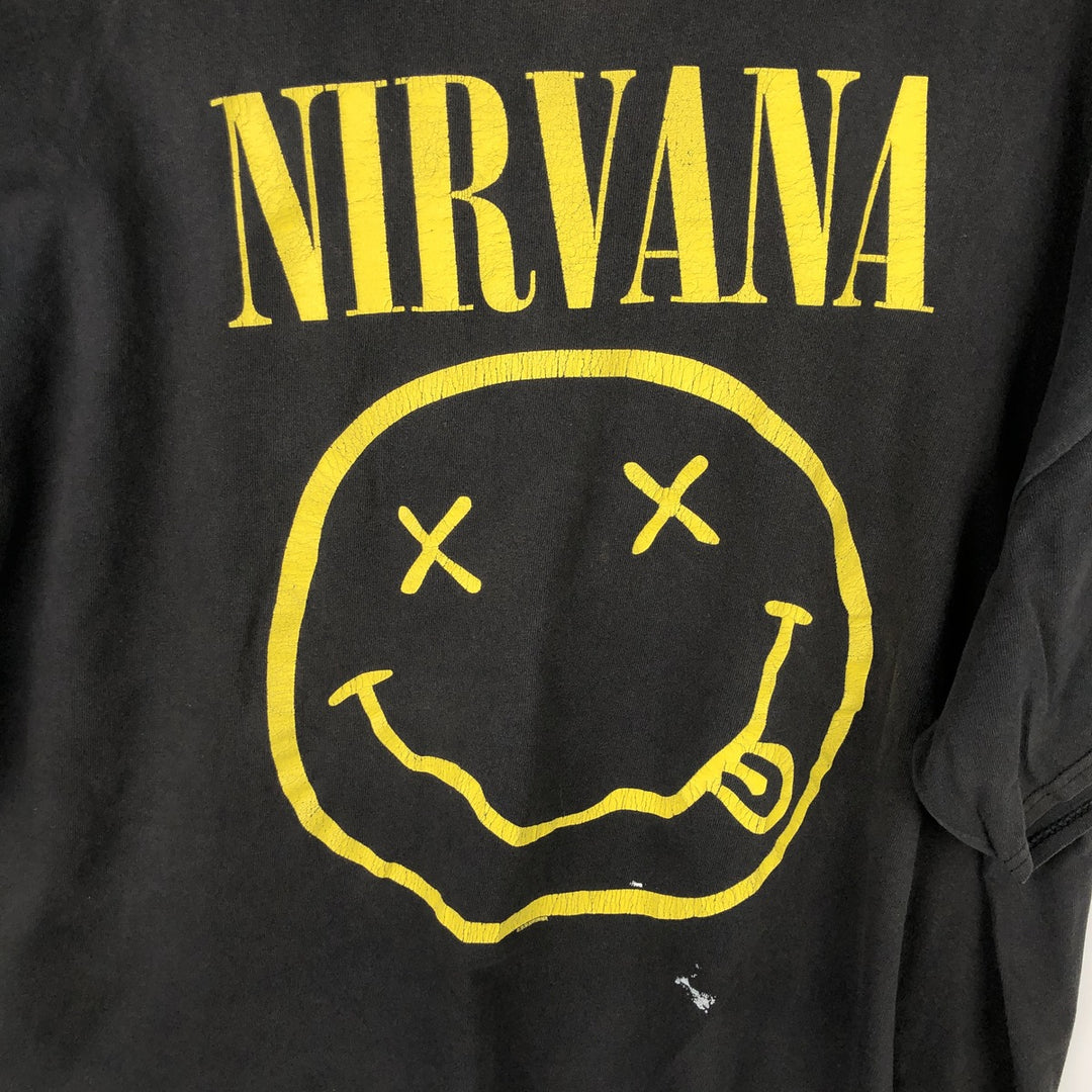 NIRVANA Nirvana Band T-shirt, Band T, Men's XXL cotton black type Vintage Second Hand