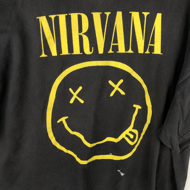 NIRVANA Nirvana Band T-shirt, Band T, Men's XXL cotton black type Vintage Second Hand