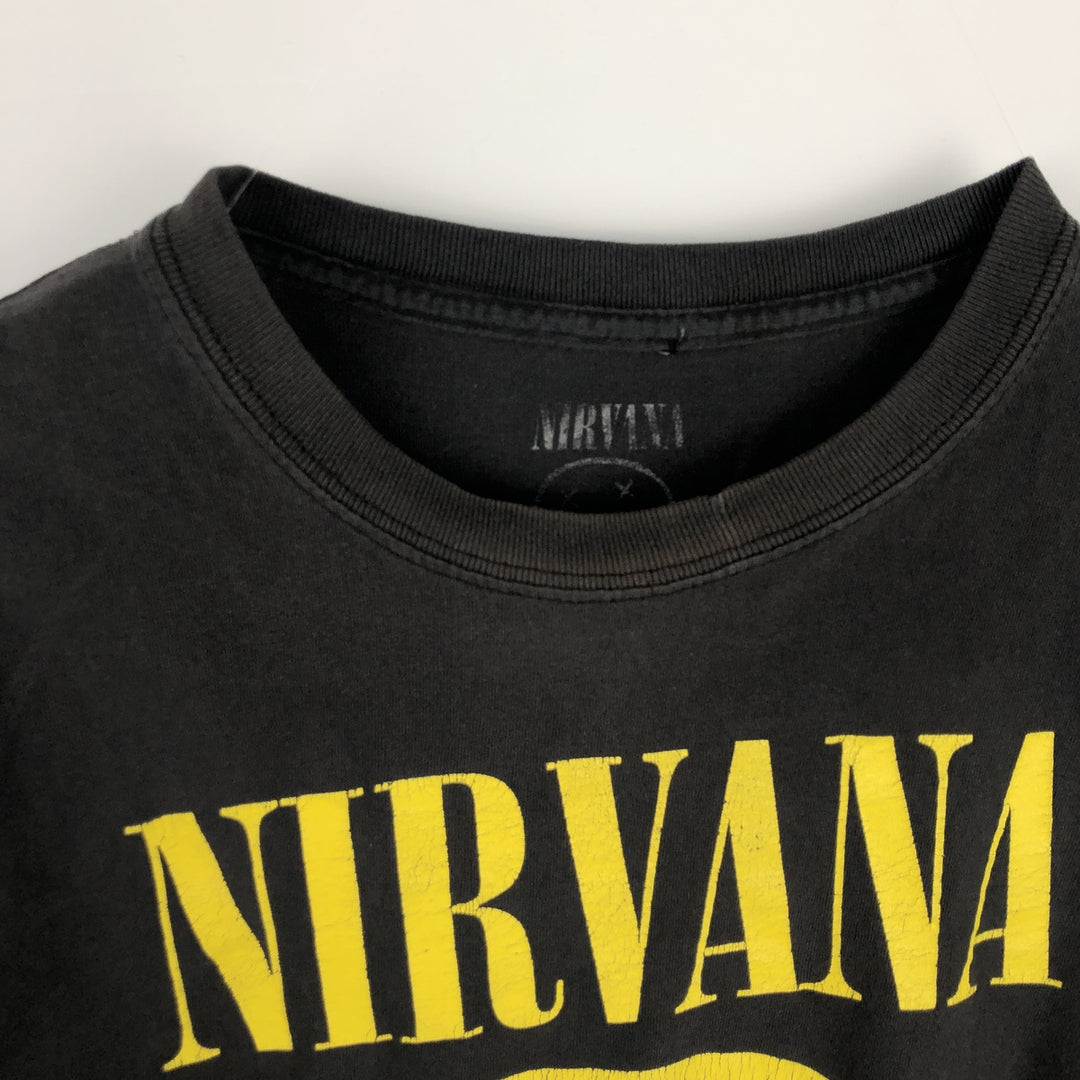NIRVANA Nirvana Band T-shirt, Band T, Men's XXL cotton black type Vintage Second Hand