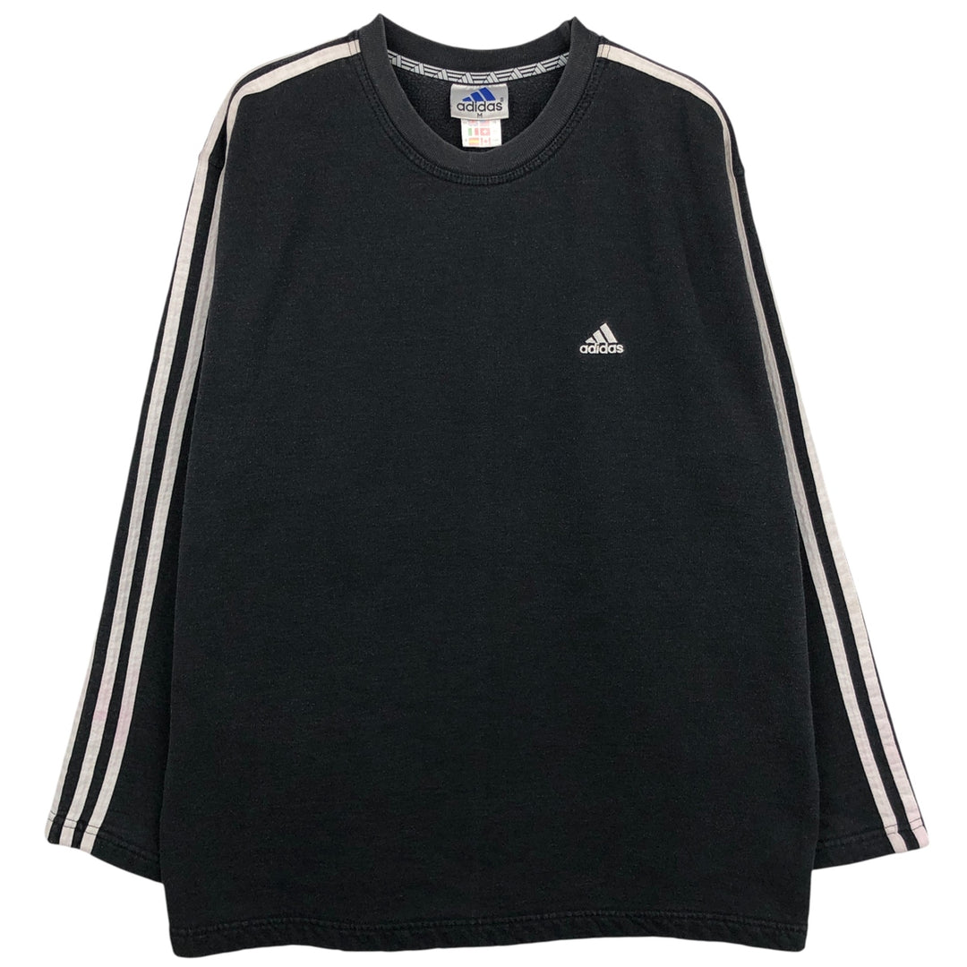 Vintage 90'S Adidas logo sweatshirt, size M, men's cotton black type Vintage Second Hand