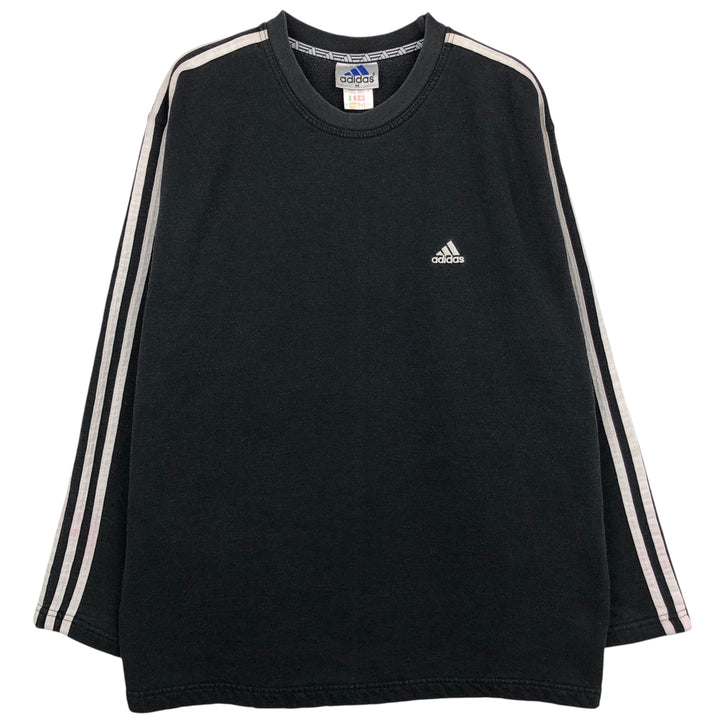 Vintage 90'S Adidas logo sweatshirt, size M, men's cotton black type Vintage Second Hand