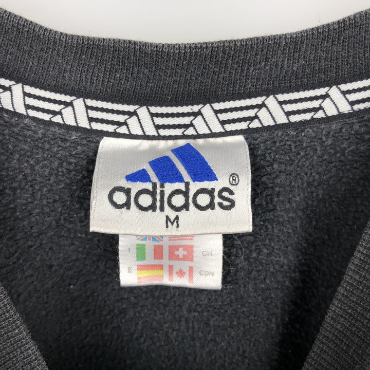 Vintage 90'S Adidas logo sweatshirt, size M, men's cotton black type Vintage Second Hand