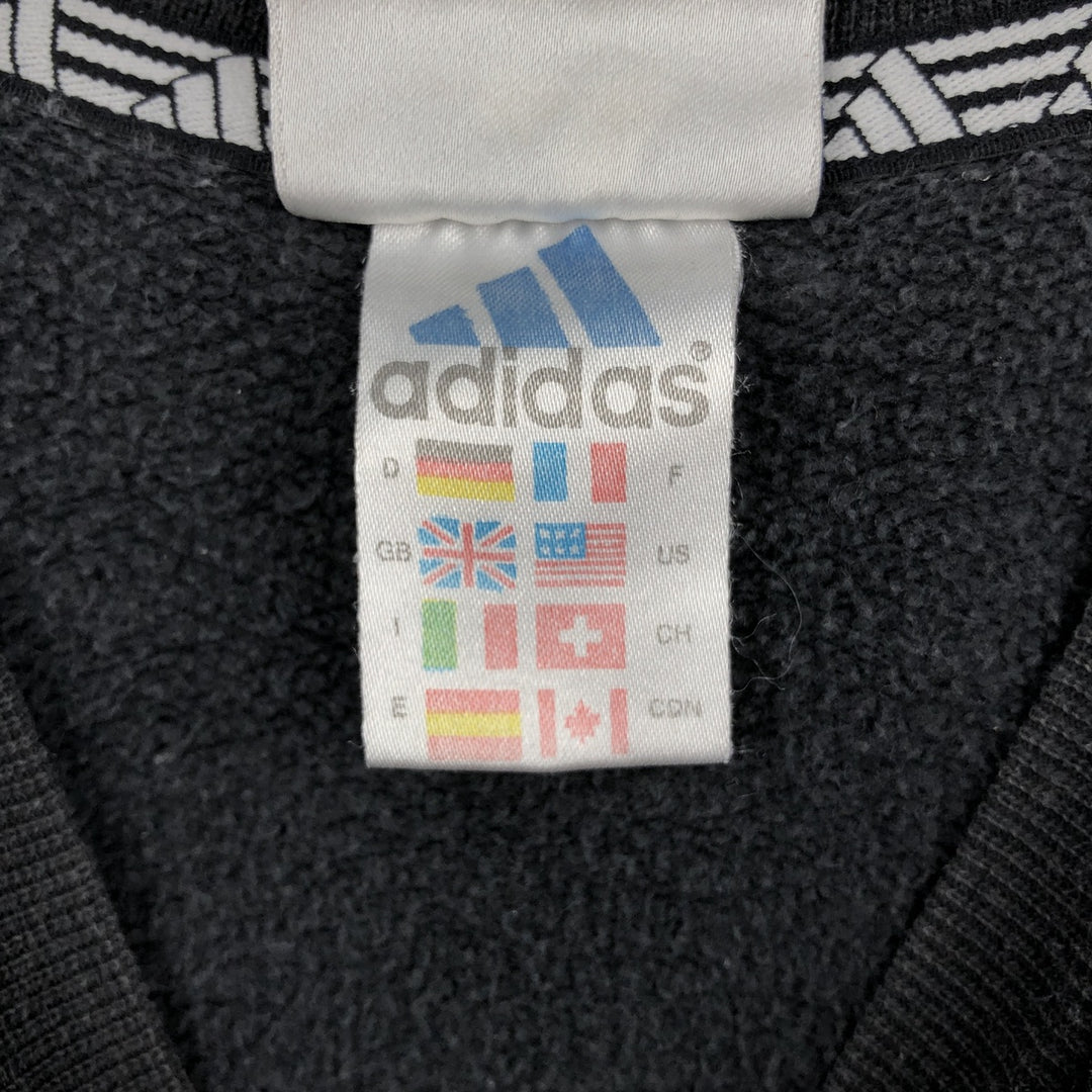Vintage 90'S Adidas logo sweatshirt, size M, men's cotton black type Vintage Second Hand
