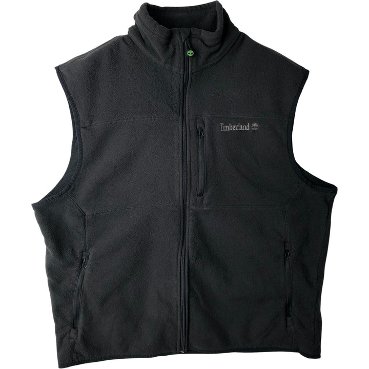 Vintage Timberland fleece vest, size L, men's polyester black type Vintage Second Hand