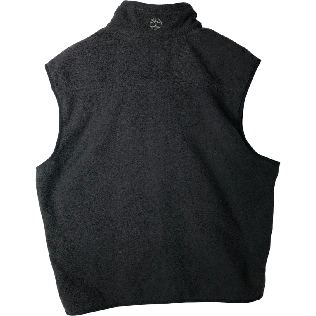 Vintage Timberland fleece vest, size L, men's polyester black type Vintage Second Hand
