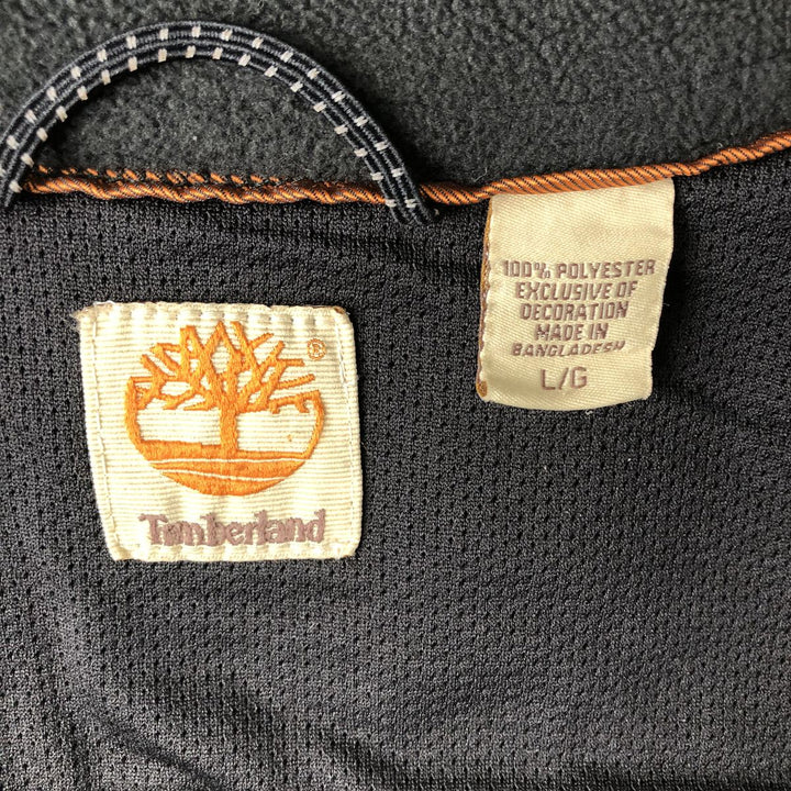 Vintage Timberland fleece vest, size L, men's polyester black type Vintage Second Hand