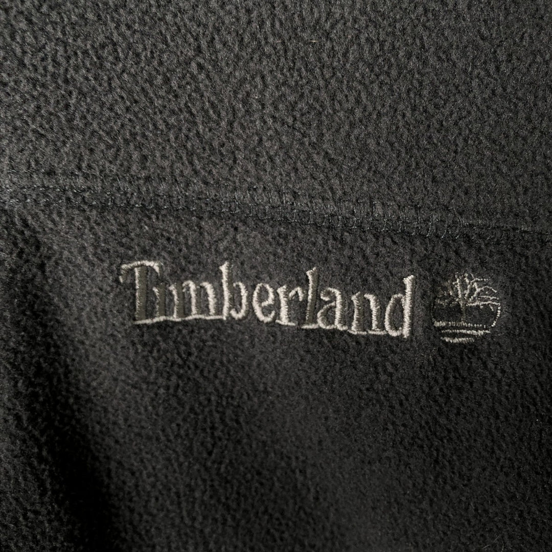 Vintage Timberland fleece vest, size L, men's polyester black type Vintage Second Hand