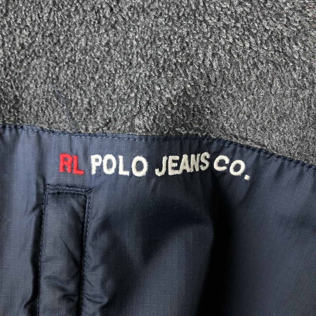 Ralph Lauren Polo Jeans Company fleece vest, men's size XL polyester gray type Vintage Second Hand