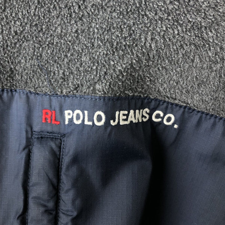 Ralph Lauren Polo Jeans Company fleece vest, men's size XL polyester gray type Vintage Second Hand