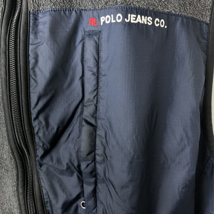 Ralph Lauren Polo Jeans Company fleece vest, men's size XL polyester gray type Vintage Second Hand