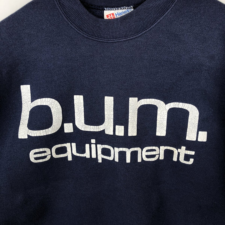 Vintage 90'S Hanes Heavy Weight Printed Sweatshirt, Men's Size XL cotton navy blue type Vintage Second Hand