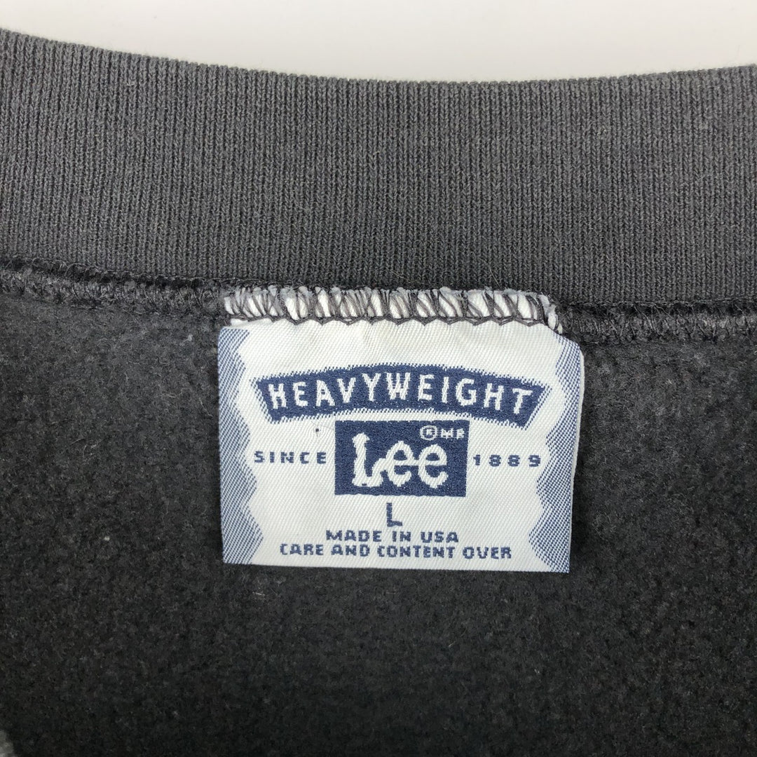 Vintage 90'S Lee Heavyweight Sweatshirt, Made in USA, Men's Size L cotton black type Vintage Second Hand