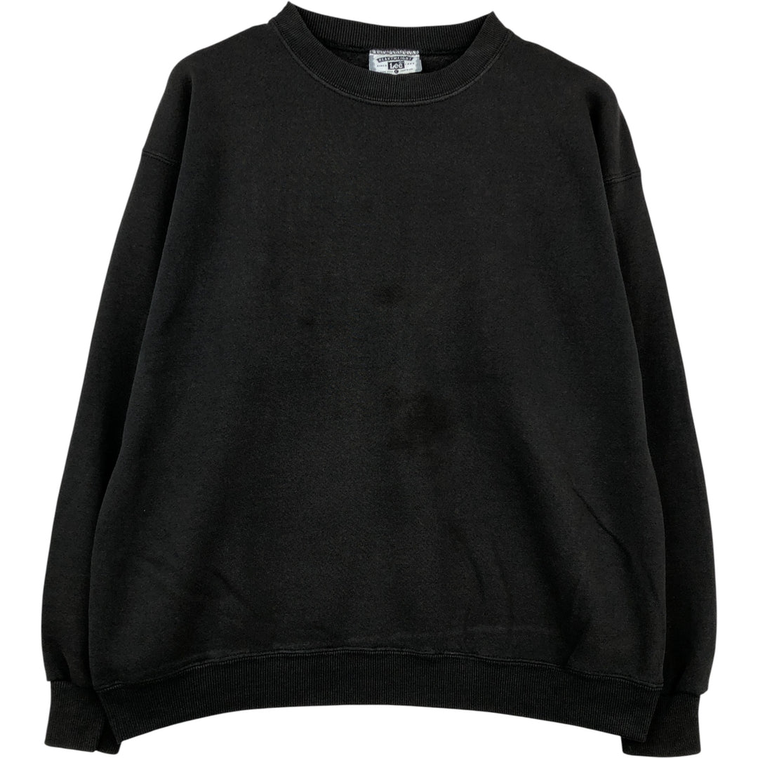Vintage 90'S Lee Heavyweight Sweatshirt with Back Print, Made in USA, Men's Size L unclear black type Vintage Second Hand