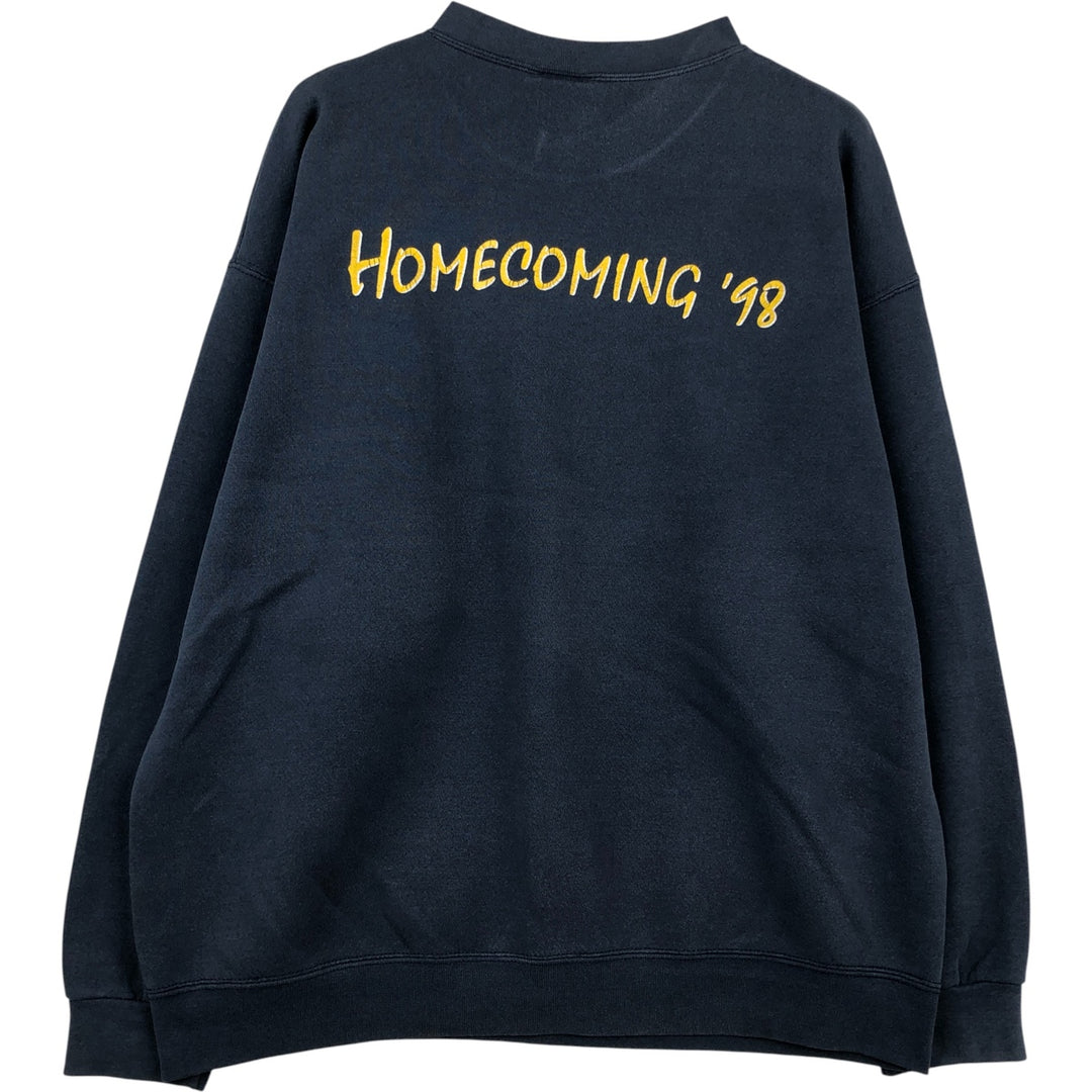 Vintage 90'S Lee Heavyweight Printed Sweatshirt, Made in USA, Men's Size XL cotton navy blue type Vintage Second Hand