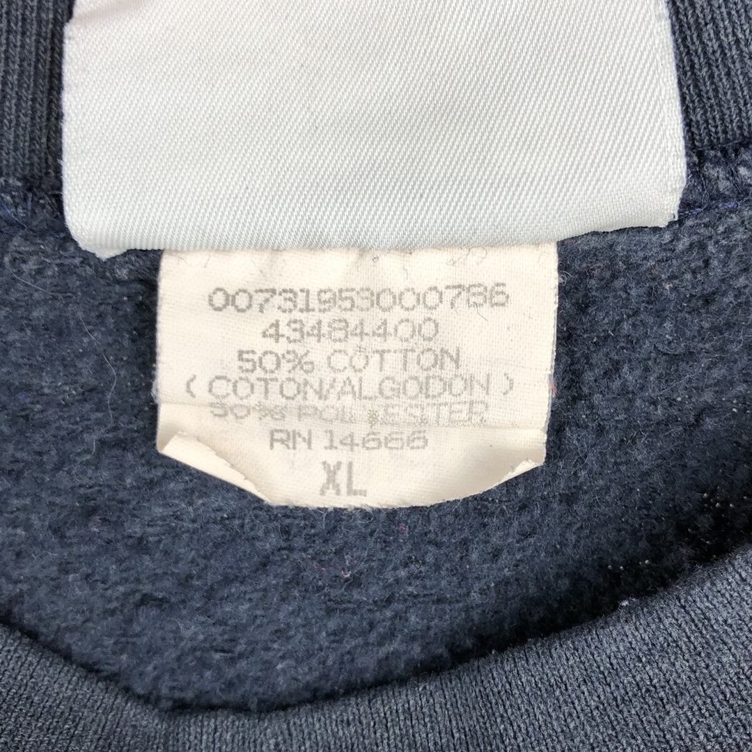 Vintage 90'S Lee Heavyweight Printed Sweatshirt, Made in USA, Men's Size XL cotton navy blue type Vintage Second Hand
