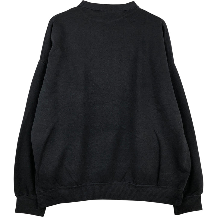 Wolf Pattern Print Sweatshirt, Men's XXL unclear black type Vintage Second Hand