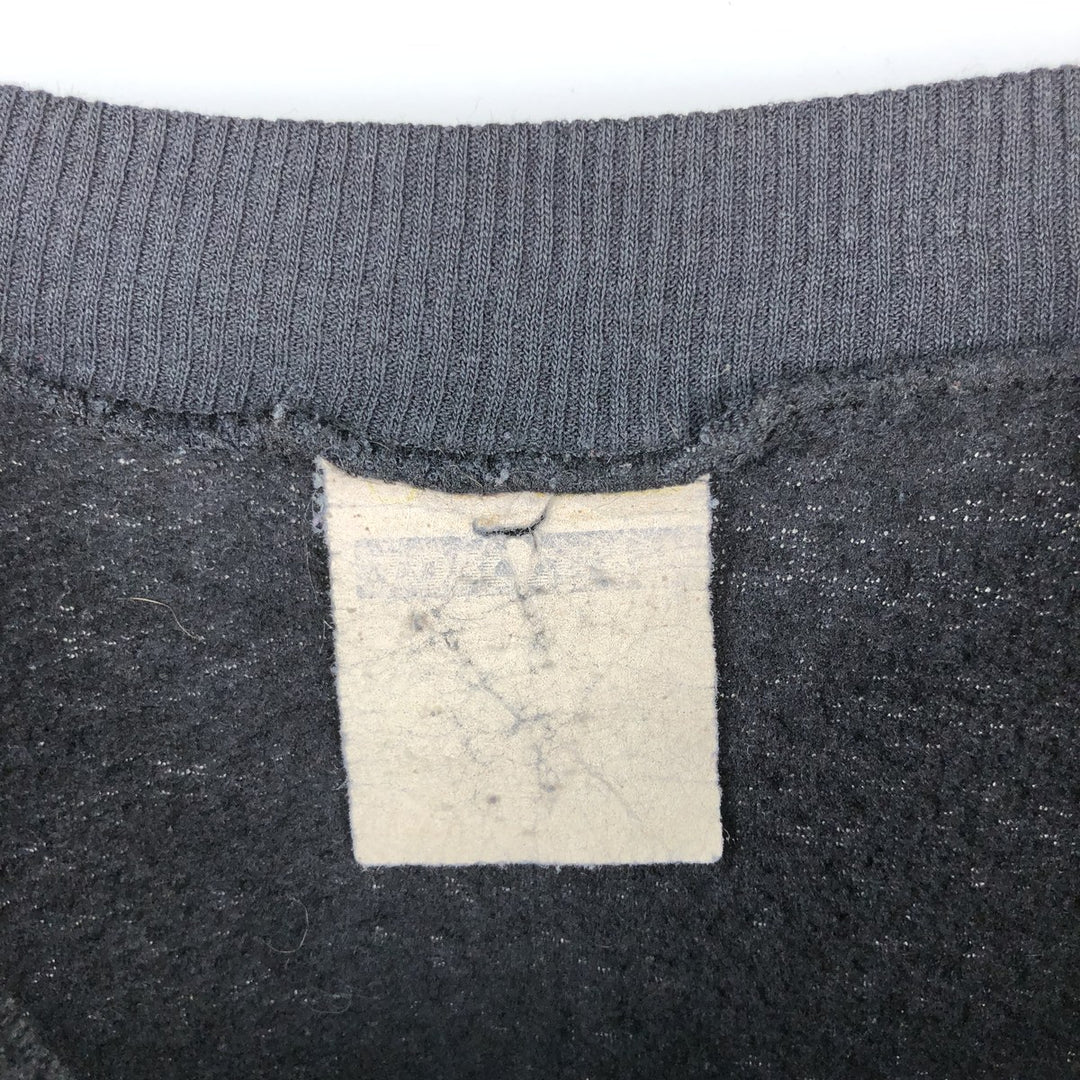 Wolf Pattern Print Sweatshirt, Men's XXL unclear black type Vintage Second Hand