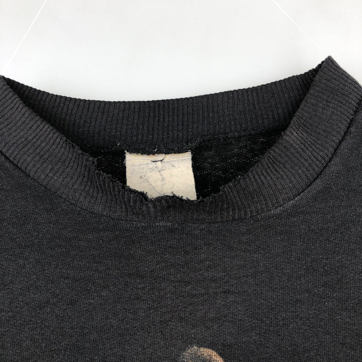 Wolf Pattern Print Sweatshirt, Men's XXL unclear black type Vintage Second Hand