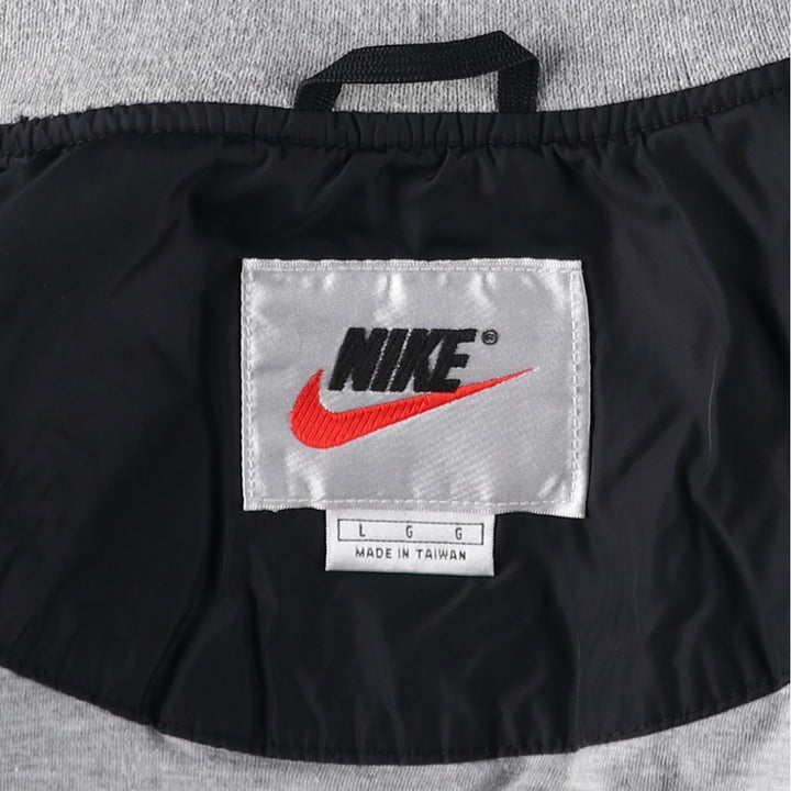 90'S Nike Nylon Varsity Jacket, Award Jacket, Men's Size L, Vintage Nylon black type Vintage Second Hand