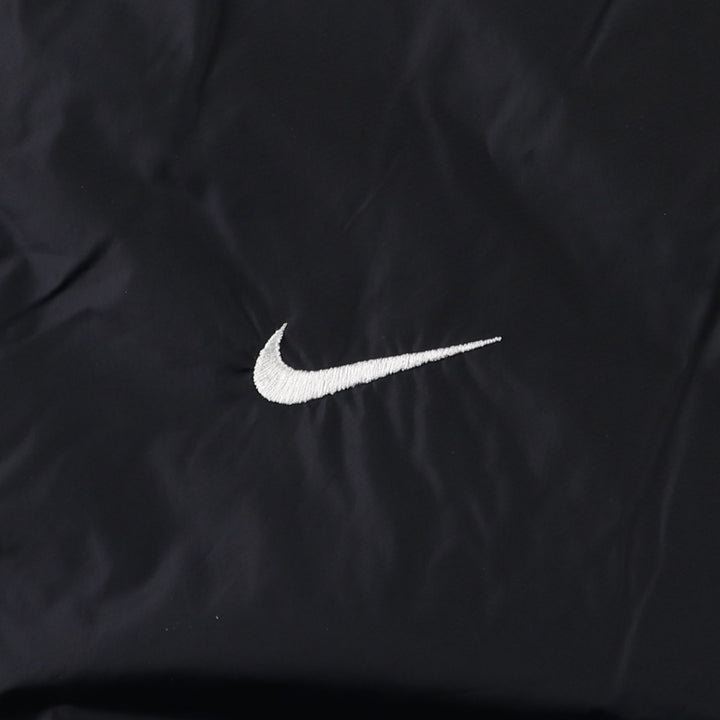 90'S Nike Nylon Varsity Jacket, Award Jacket, Men's Size L, Vintage Nylon black type Vintage Second Hand