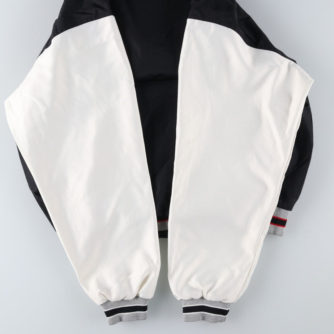 90'S Nike Nylon Varsity Jacket, Award Jacket, Men's Size L, Vintage Nylon black type Vintage Second Hand