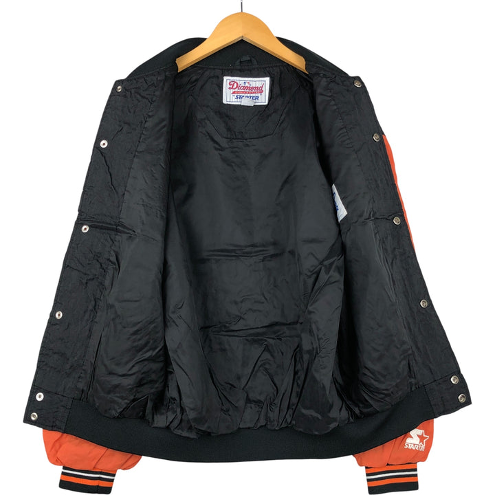 90'S Starter Baltimore Orioles Nylon Stadium Jacket, Men's Size Medium, Vintage Polyurethane Coated Nylon black type Vintage Second Hand