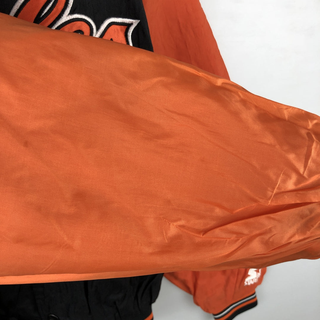 90'S Starter Baltimore Orioles Nylon Stadium Jacket, Men's Size Medium, Vintage Polyurethane Coated Nylon black type Vintage Second Hand