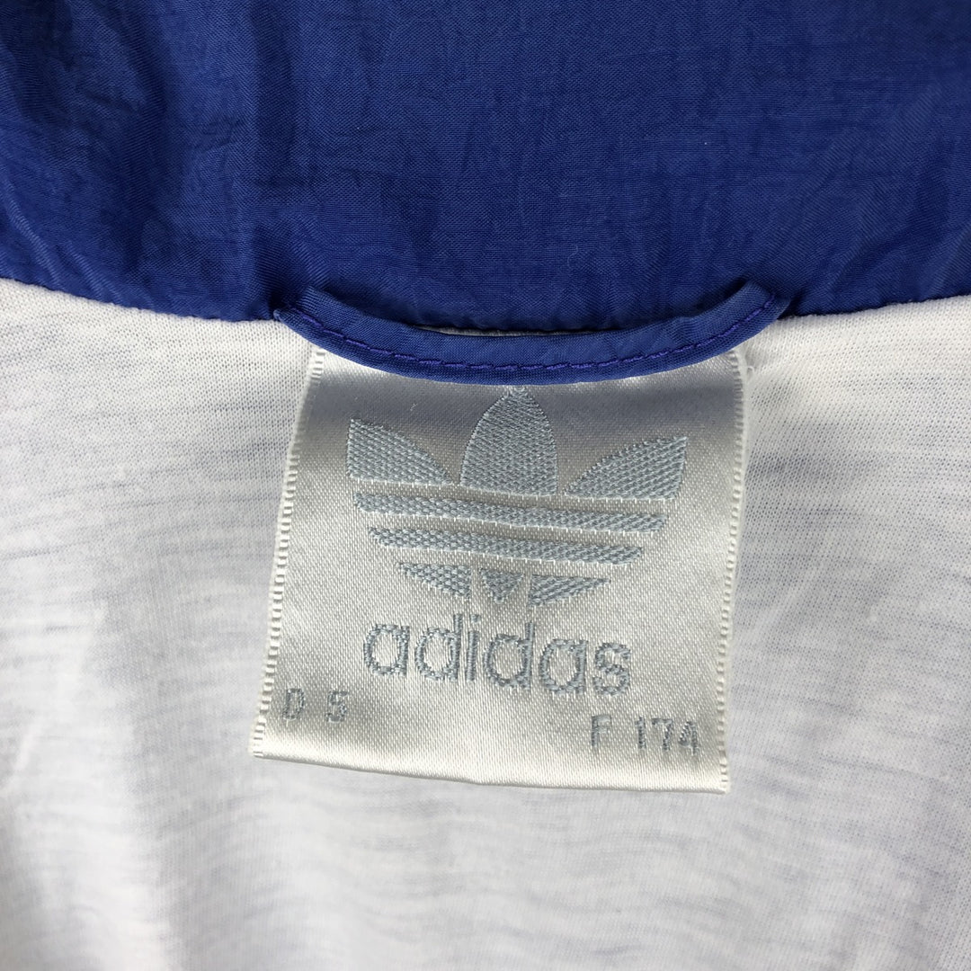80'S Adidas Nylon Jacket, Men's M Size, Vintage polyamide blue type Vintage Second Hand