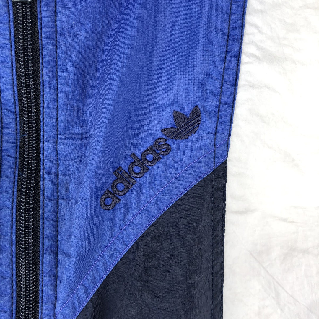 80'S Adidas Nylon Jacket, Men's M Size, Vintage polyamide blue type Vintage Second Hand