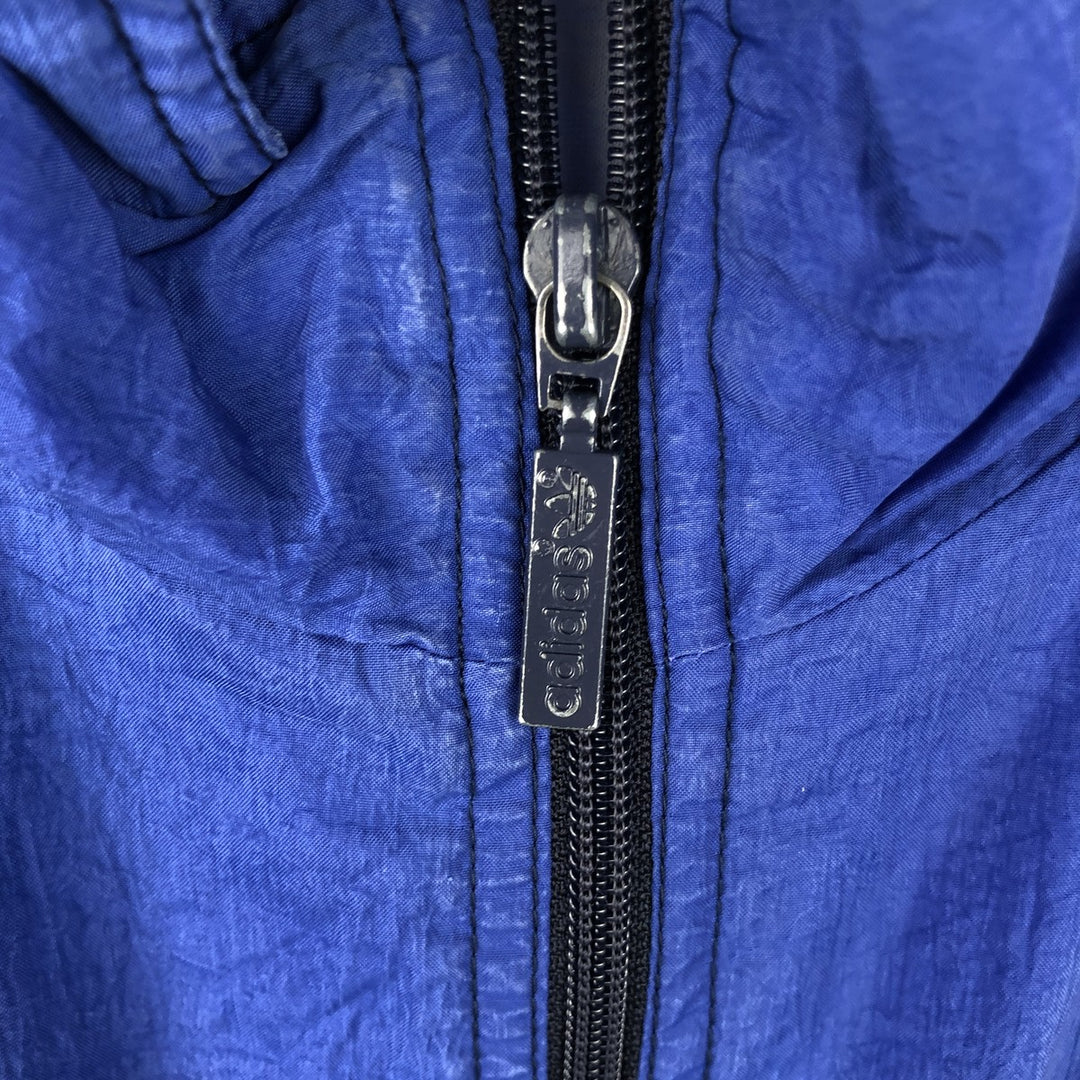 80'S Adidas Nylon Jacket, Men's M Size, Vintage polyamide blue type Vintage Second Hand