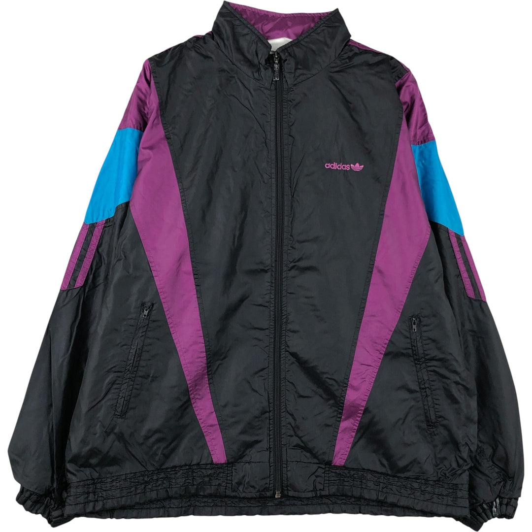 80'S Adidas Nylon Jacket, Men's M Size, Vintage polyamide black type Vintage Second Hand