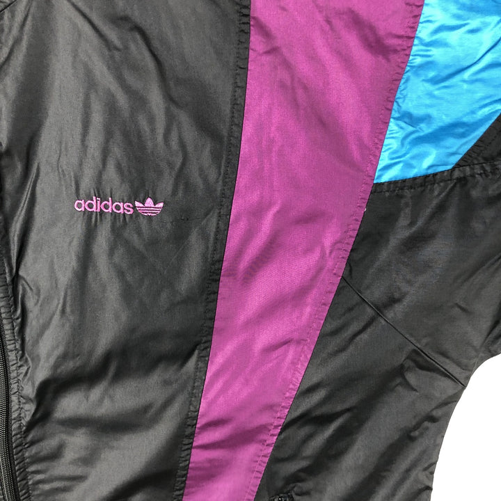 80'S Adidas Nylon Jacket, Men's M Size, Vintage polyamide black type Vintage Second Hand