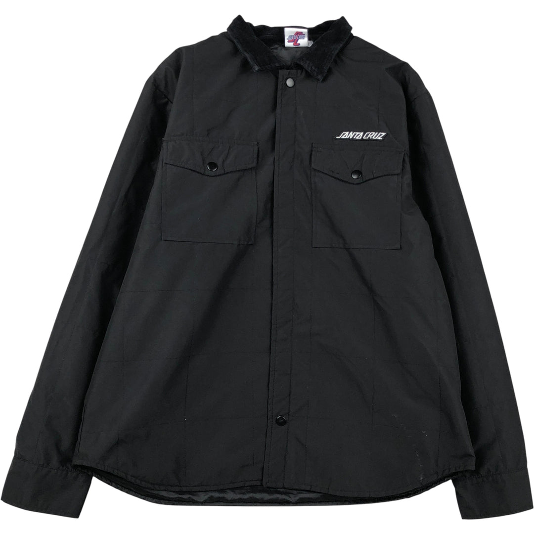Santa Cruz SANTA CRUZ Men's Windbreaker (Size L) polyester black type Vintage Second Hand