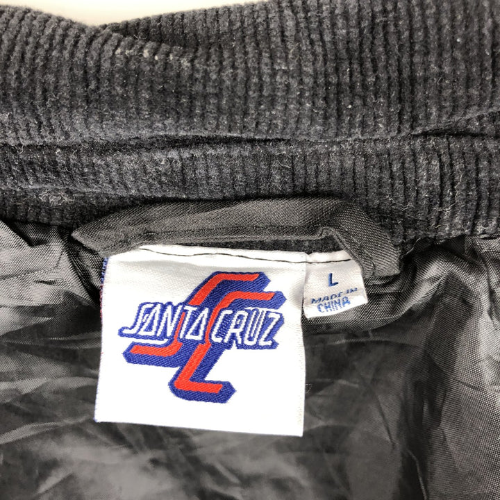 Santa Cruz SANTA CRUZ Men's Windbreaker (Size L) polyester black type Vintage Second Hand