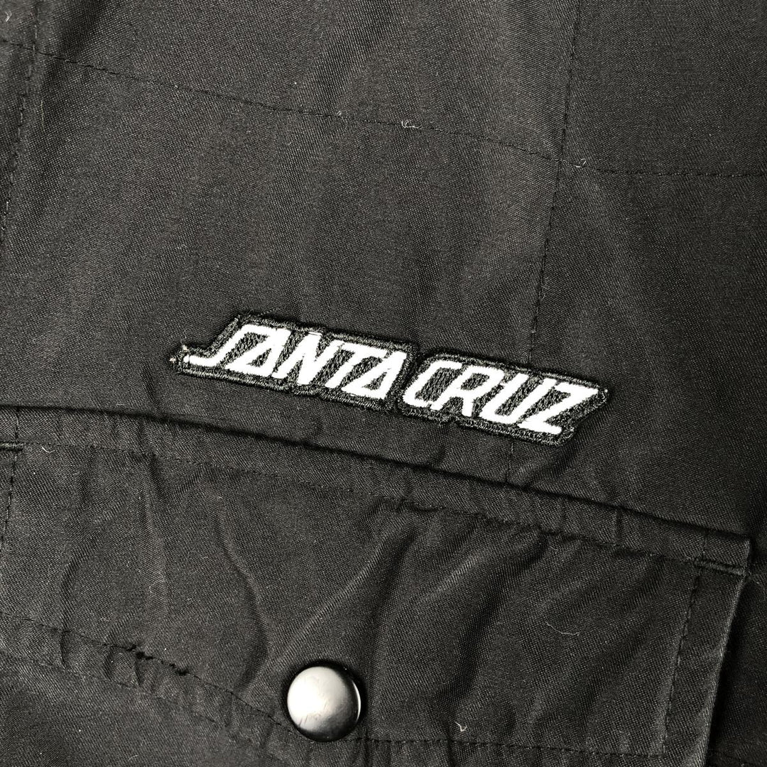 Santa Cruz SANTA CRUZ Men's Windbreaker (Size L) polyester black type Vintage Second Hand