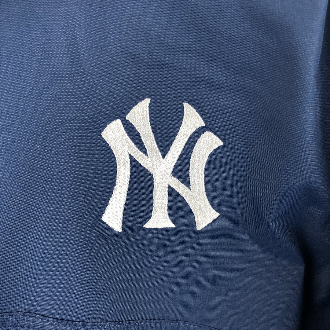 2000'S Nike Team MLB New York Yankees Half-Zip Hooded Warm-Up Pullover, Men's XL polyester navy blue type Vintage Second Hand